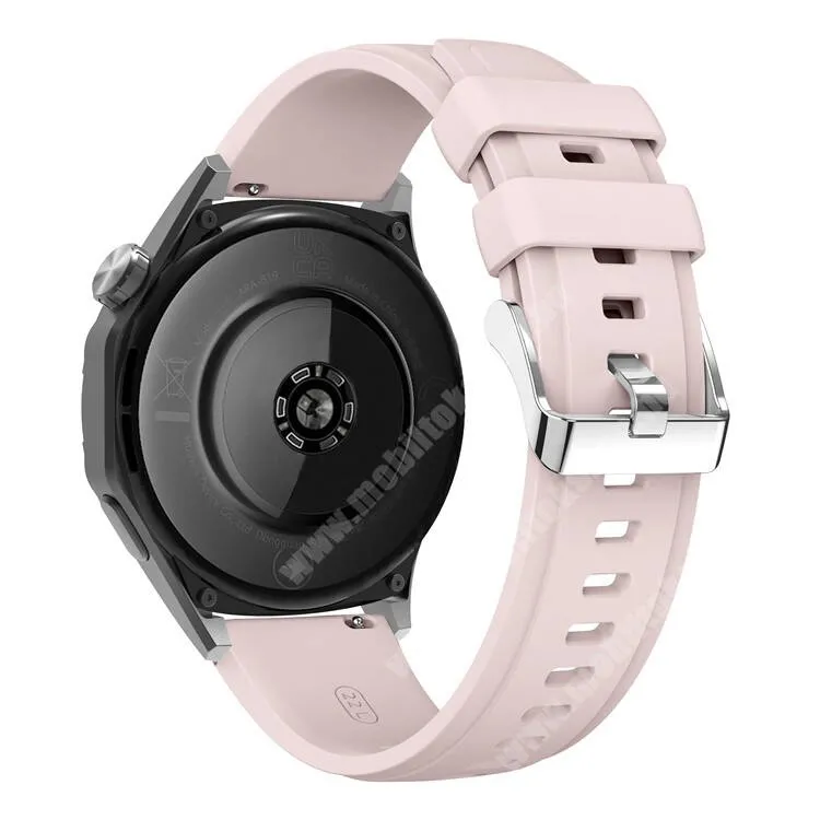 COROS Apex PRO Okosóra szíj, Szilikon, Fém csat, Állítható, 125+75mm hosszú, 22mm széles, Rózsaszín, Garmin Forerunner 265, Venu 3 45mm, Xiaomi Watch S1 Pro, Amazfit GTR 4 46mm, Huawei Watch Ultimate, Watch4 Pro, Realme Watch 3 Pro