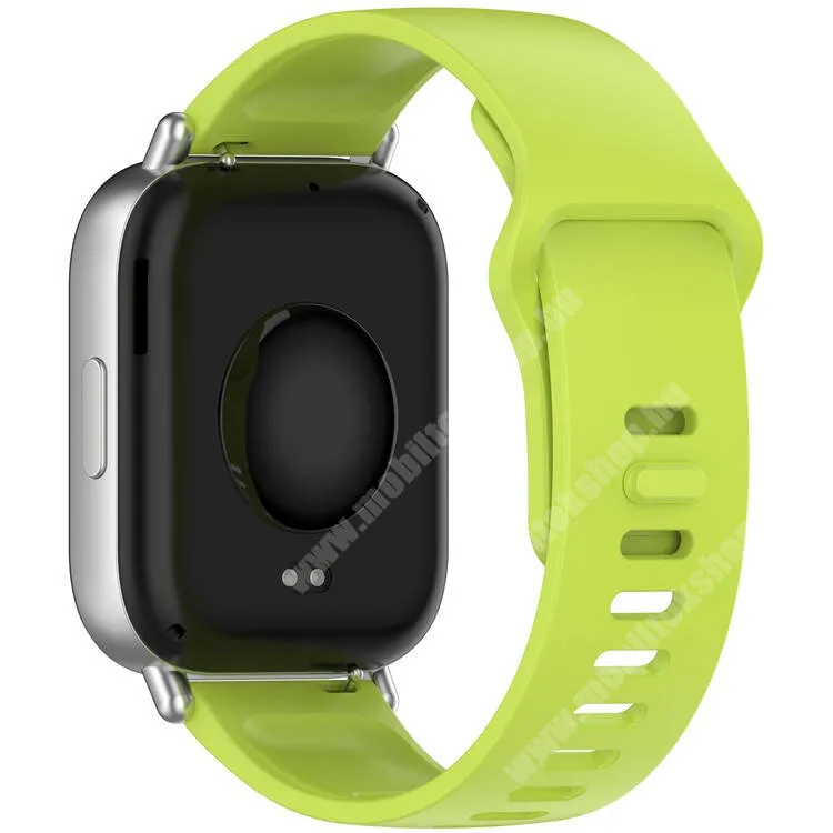 Xiaomi Mibro Watch Lite2 (XPAW011) Okosóra szíj, Szilikon, Sport, Állítható, 118+98,5mm hosszú, 22mm széles, Zöld, Garmin Forerunner 265, Venu 3 45mm, Xiaomi Watch S1 Pro, Amazfit GTR 4 46mm, Huawei Watch Ultimate, Watch4 Pro, Realme Watch 3 Pro