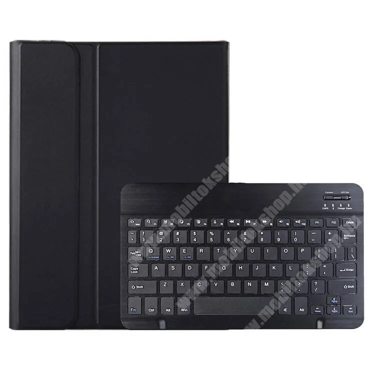  Honor Pad X9, X8a, Tablet tok, Notesz, Asztali tartó, Oldalra nyíló, Mágneses, Gumis ceruzatartó, Kivehető bluetooth billentyűzet ANGOL KIOSZTÁSÚ, Szilikon belső, Fekete