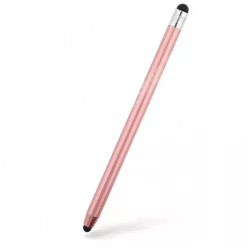 HomTom S17 Tech Protect Touch Stylus érintőképernyő ceruza, Kapacitív kijelzőhöz, 14cm hosszú, Alumínium, Kétoldalas, Rose gold