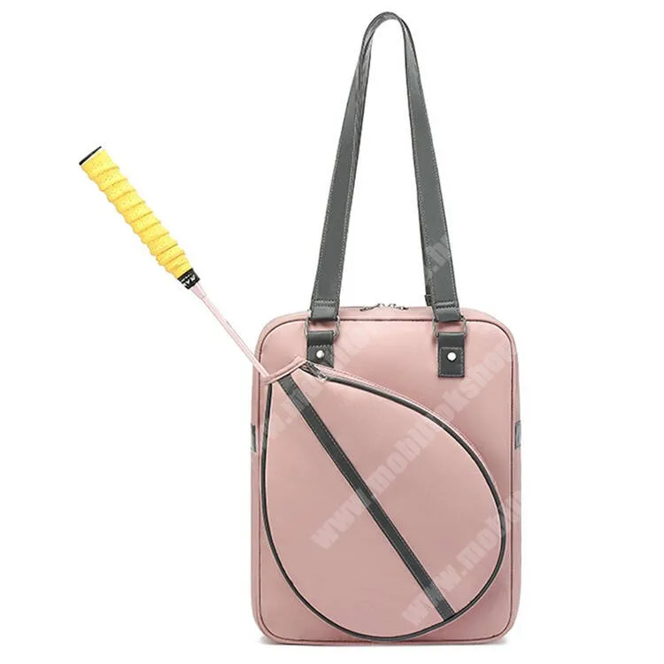 GoPro Hero 9 Teniszütő táska, Válltáska, Cipzár, Vállpánt, Cseppálló poliészter szövet, 390 x 300 x 110mm, Rózsaszín