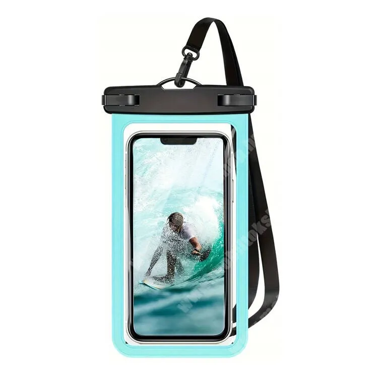 Jolla Jolla C Univerzális vízálló telefontok, Táska, AQUA, IPX8, 30 méterig, Nyakba akasztható, 180x101x5mm, Zöld