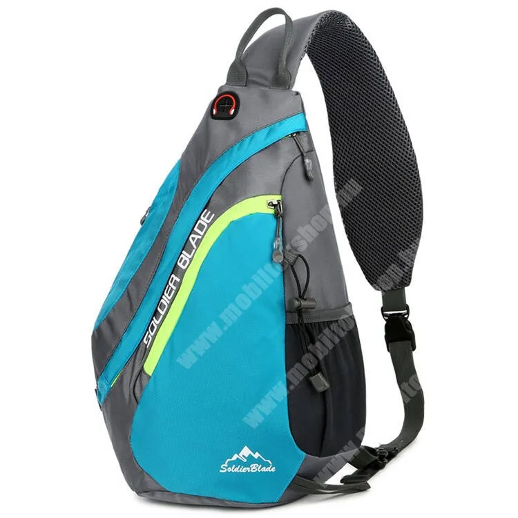 GoPro Hero 9 Unisex tok, Válltáska, Crossbody, Cipzár, Állítható pánt, Cseppálló poliészter szövet, 430 x 290 x 130mm, Világoskék