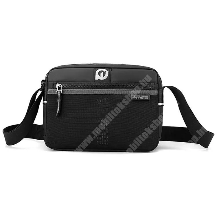 GoPro Hero 9 WEPOWER 0232 tok, Crossbody, Válltáska, Cipzár, Állítható pánt, Cseppálló nylon szövet, 250 x 190 x 80mm, Fekete