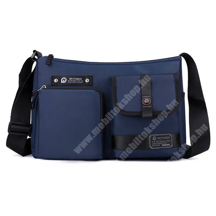 GoPro Hero 9 WEPOWER 1867 válltáska, Cipzár, Állítható pánt, Külső zsebek, Cseppálló nylon szövet, 400 x 260 x 160mm, Sötétkék