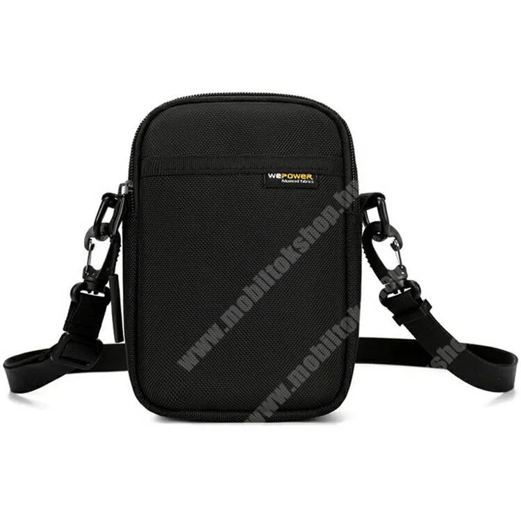 GoPro Hero 9 WEPOWER 2151 tok, Crossbody, Válltáska, Cipzár, Állítható pánt, Cseppálló oxford szövet, 190 x 120 x 60mm, Fekete