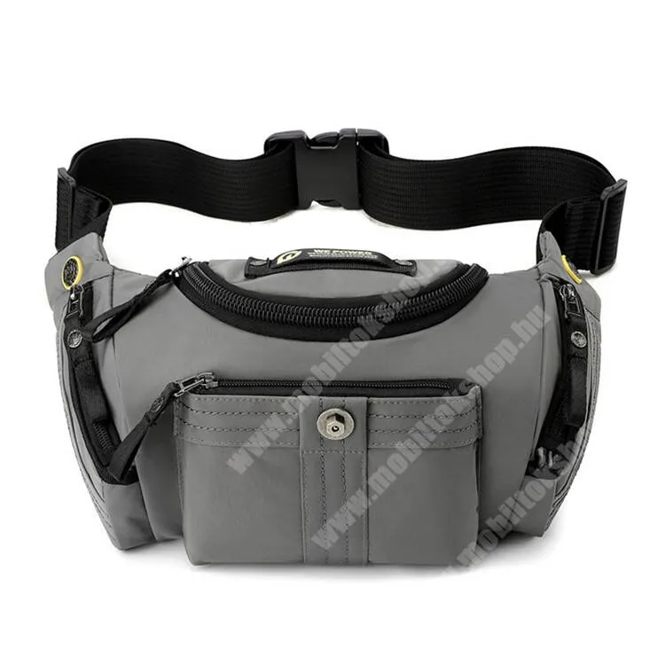 GoPro Hero 9 WEPOWER 7102 tok, Válltáska, Crossbody, Cipzár, Állítható pánt, Hordozófül, Cseppálló nylon szövet, 250-380 x 190 x 190mm, Szürke
