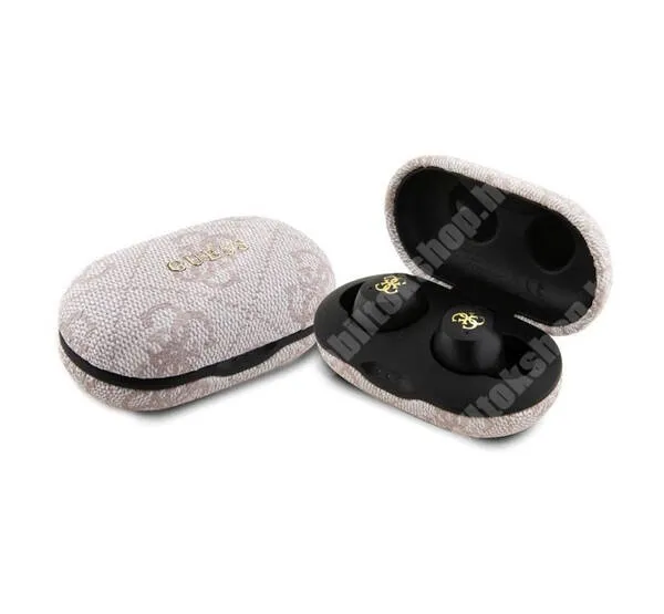  GUESS METAL LOGO bluetooth fülhallgató, headset - RÓZSASZÍN - Sztereo, v5.3, TWS, mikrofon, zajszűrő, IPX5 vízálló, töltőtok - GUTWSP4EGP - GYÁRI