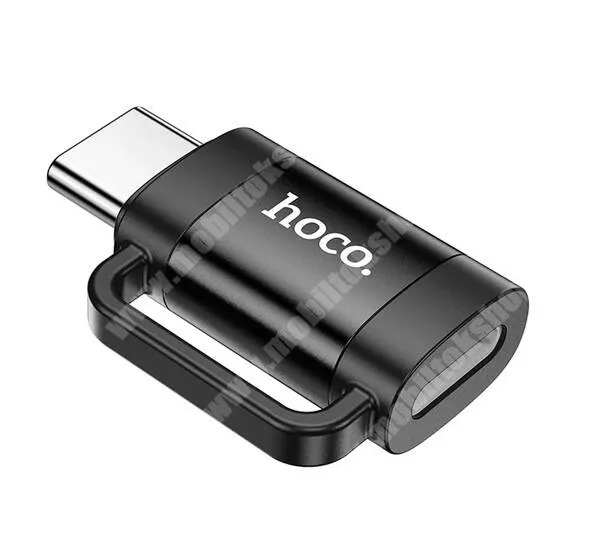 GoPro Hero 9 Hoco adapter, Lightning / USB-C, adatátvitelre és töltésre is alkalmas, UA31E, Fekete