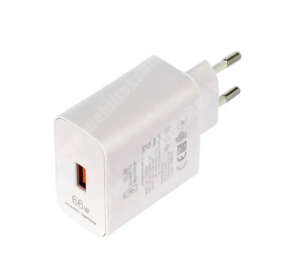  Honor SuperCharge hálózati gyorstöltő fej USB-A aljzat, 66W, 5V/2A, 10V/4A, 11V/6A Max, HN-110600E00, Fehér, Gyári