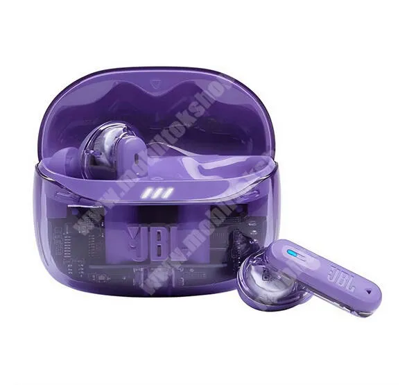 Toshiba Excite Pure JBL TUNE BEAM 2 GHOST EDITION vezeték nélküli fülhallgató, Bluetooth v5.3, Sztereo, TWS, Mikrofon, Aktív zajszűrő, IP54, Töltőtok, Lila