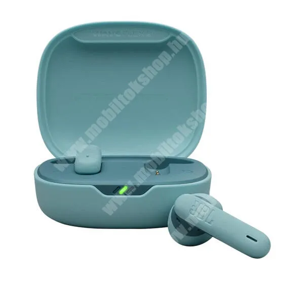  JBL WAVE FLEX 2 vezeték nélküli fülhallgató, Bluetooth v5.3, Sztereo, TWS, Mikrofon, Zajszűrő, IP54, Töltőtok, Világoskék