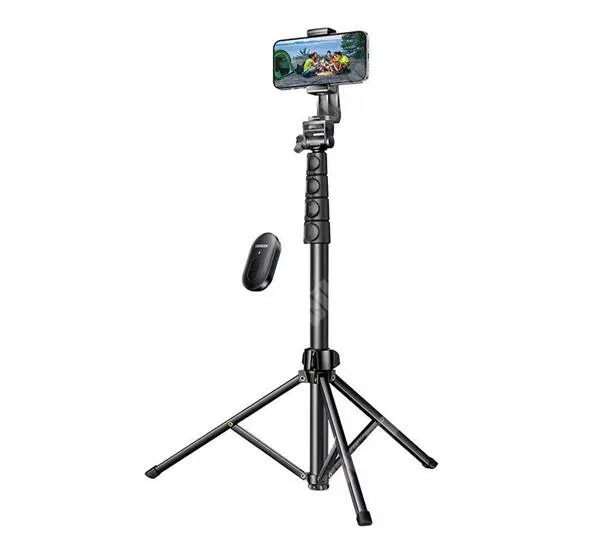 Evolveo StrongPhone Q8 LTE UGREEN teleszkópos selfie bot és tripod állvány, Blluetooth kioldó, max 170cm-ig állítható hosszúság, LP680, Fekete