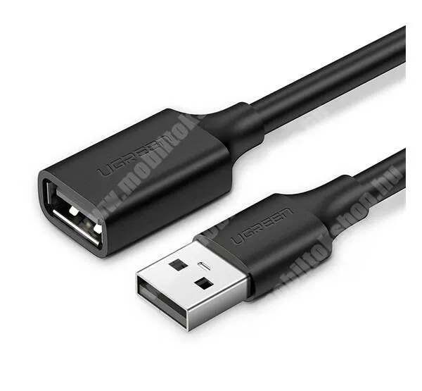 DIGI R1 UGREEN USB hosszabbító kábel, 5m hosszú, USB APA / USB ANYA csatlakozók, 10318, Fekete