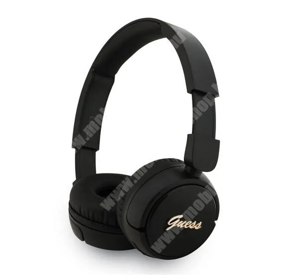  Guess Script Metal Logo vezeték nélküli fejhallgató, Headset, Sztereó, Bluetooth v5.3, Mikrofon, IPX4 vízálló, GUBHV6SCK, Fekete