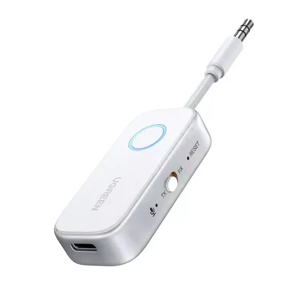 PRESTIGIO MultiPhone 7500 UGREEN bluetooth audió adapter, USB-C, v5.4, 3,5mm jack, AUX, CM872, Fehér