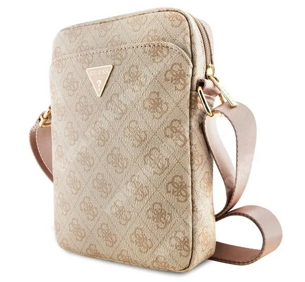 Jolla Jolla C Guess PU 4G Triangle Logo válltáska, Állítható pánt, Cipzár, Belső méret: 160 mm x 220 mm, Bőrhatású, Rózsaszín