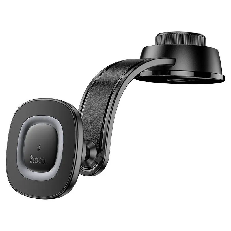 Evolveo StrongPhone Q8 LTE Hoco Crown autós telefontartó, Mágneses, Műszarfalra rögzíthető, Qi 15W wireless, Vezeték nélküli töltés, HW31, Fekete