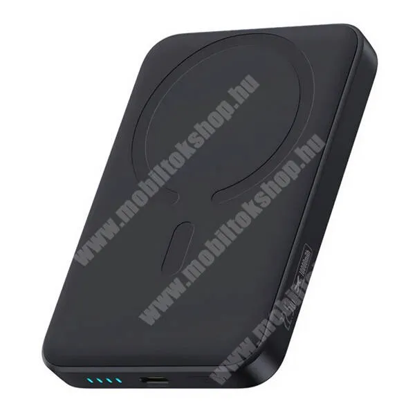 Jolla Jolla C Baseus Enerfill FM11 Ultra-Mini power bank, Vésztöltő, 1 x USB-C aljzat, 10000mAh, 22,5W, PD3.0, QC3.0 gyorstöltő, LED jelző, 15W MagSafe Qi vezeték nélküli töltés, Fekete