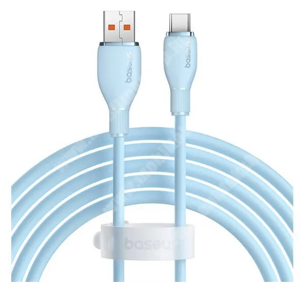 GoPro Hero 9 Baseus Pudding adat és gyorstöltő kábel, USB-A / USB-C, 100W, Gyorstöltés, 2m hosszú, P10355703311-B2, Világoskék