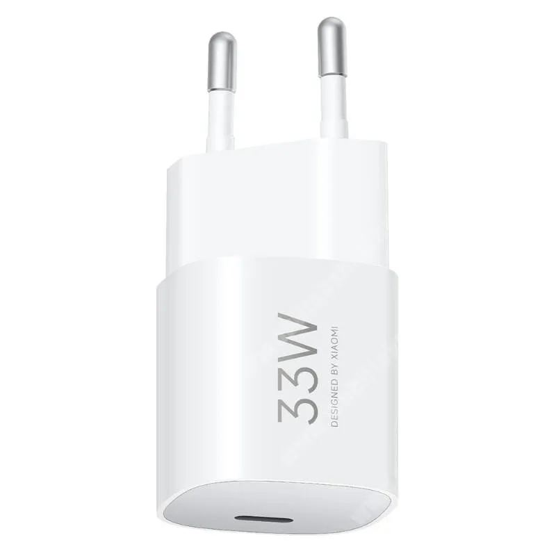  Xiaomi Nano Power hálózati gyorstöltő fej, 1 x USB-C aljzattal, 33W, GaN, PD, PPS, QC, Kábel nélkül, BHR087LEU, Fehér