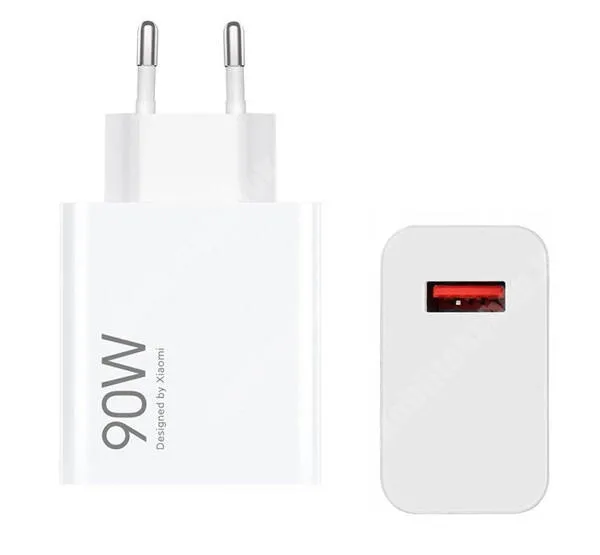  Xiaomi Hypercharge Combo hálózati töltő, 1 x USB-A aljzattal, 90W, Gyorstöltés támogatás, Kábel nélkül, MDY-15-EK, Fehér