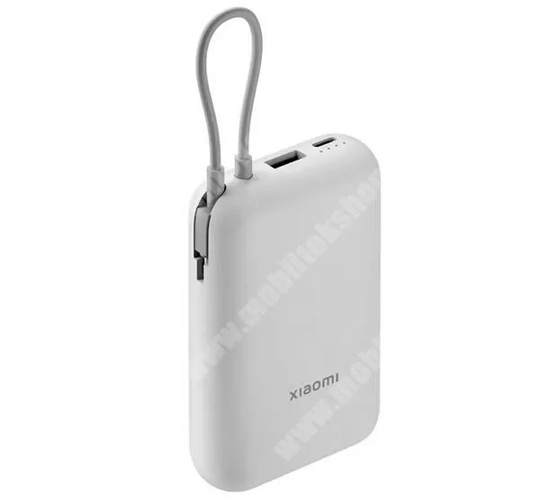 Jolla Jolla C Xiaomi power bank, Vésztöltő, 1 x USB-A, 1 x USB-C aljzat, 20000mAh, 22,5W, PD gyorstöltő, LED jelző, Fix Type-C kábel, BHR9740GL, Világosszürke