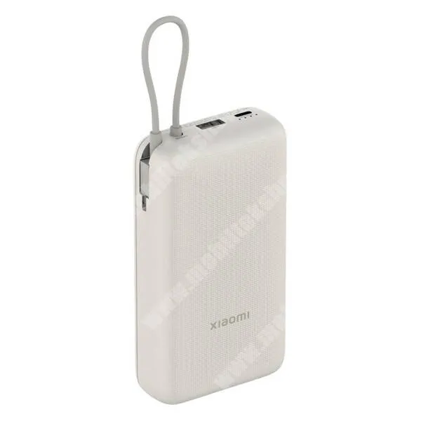 Jolla Jolla C Xiaomi power bank, Vésztöltő, 1 x USB-A, 1 x USB-C aljzat, 20000mAh, 33W, PD gyorstöltő, LED jelző, Fix Type-C kábel, BHR8851GL, Bézs