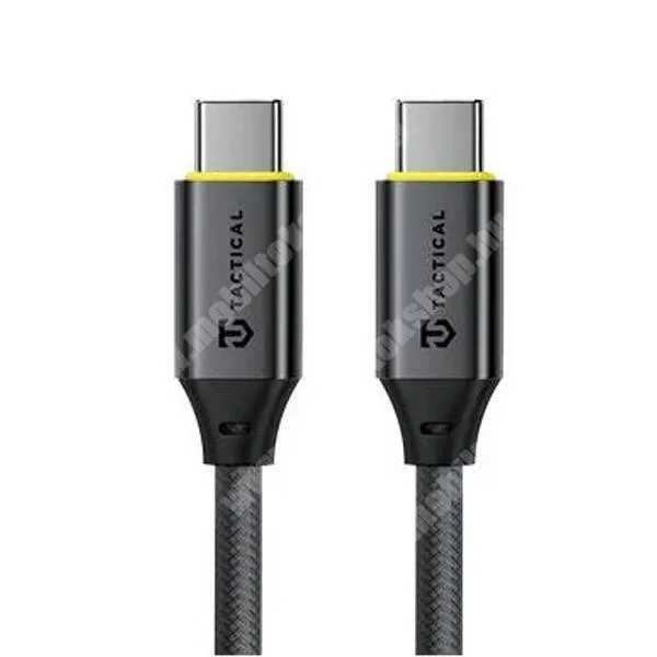 GoPro Hero 9 Tactical Fast Rope Aramid 2.0 adat és gyorstöltő kábel, USB-C / USB-C 3.1, 100W, PD gyorstöltés, 2m hosszú, 10Gbps, Fekete