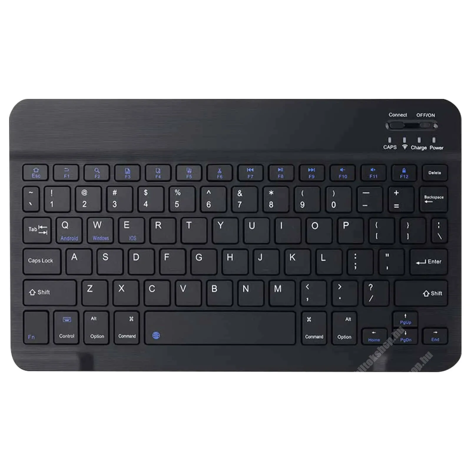 VODAFONE Smart Tab III 7 UNIVERZÁLIS hordozható BLUETOOTH billentyűzet, v3.0, QWERTY ANGOL kiosztású, beépített 300mAh akkumulátor, Fekete