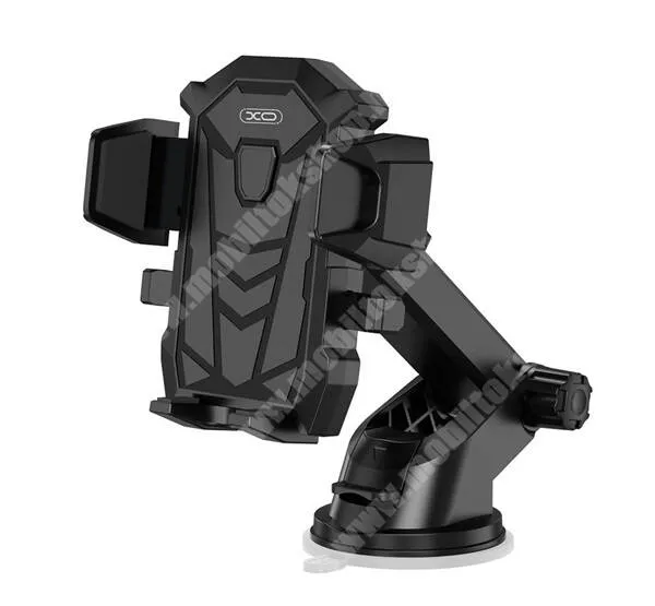 Bluboo S8 XO autós telefontartó, Műszerfalra, Szélvédőre rögzíthető, Tapadókorong, Teleszkópos kar, Forgatható, 4-7"-os méretű készülékekhez, C76, Fekete