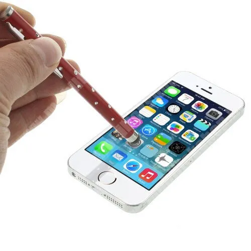 Evolveo StrongPhone Q8 LTE EXKLUZÍV érintőképernyő ceruza - strassz kővel díszített, kapacitív kijelzőhöz - PIROS