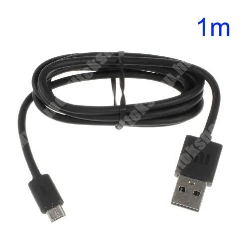 Evolveo StrongPhone Q8 LTE Xiaomi Micro USB 2.0 adatátvieli kábel / töltő kábel - 1m, 10W - FEKETE - GYÁRI